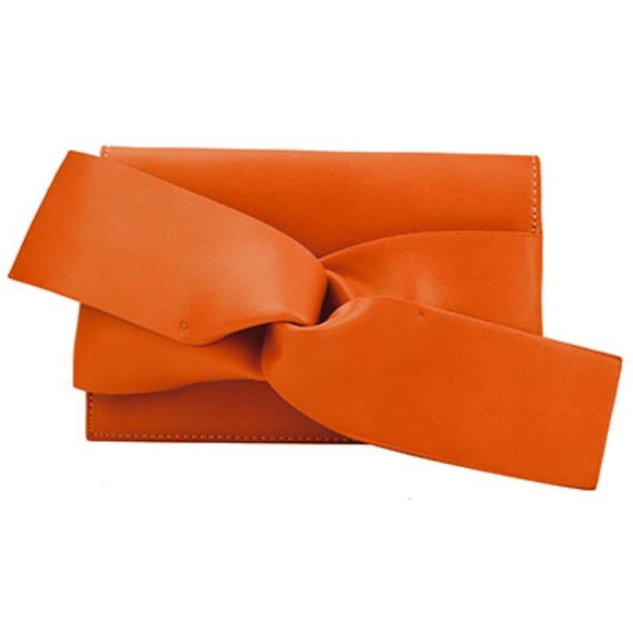 Oversized Tie Detail Leather Clutch - Picture 5 of 7